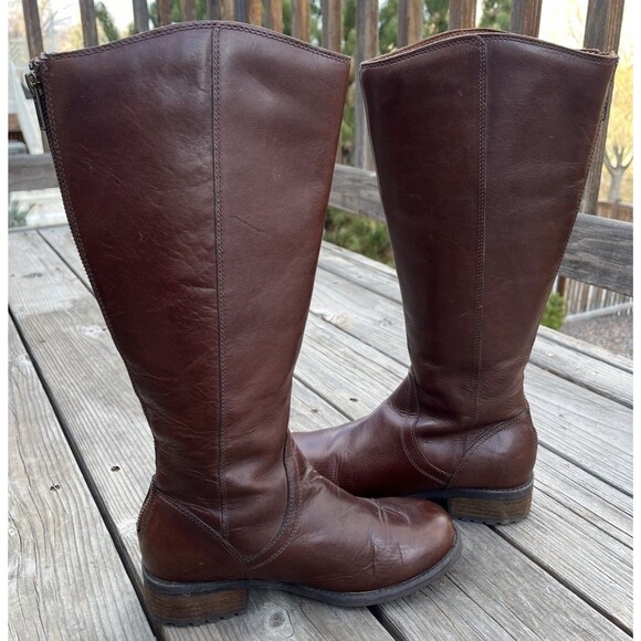 UGG Seldon Women's 6.5 Brown Leather Tall Riding Boots 1006038 - Picture 12 of 16